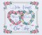 Janlynn Counted Cross Stitch Kit 14"X12"-Two Hearts, One Love